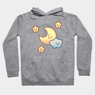 Sleepover (Moon, Stars, and Cloud) Hoodie